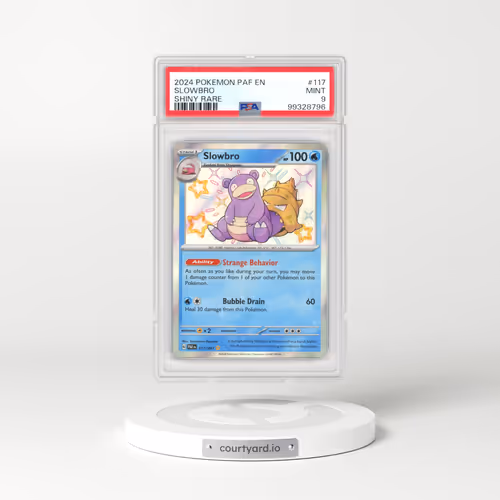 2024 Pokémon Paf EN-Paldean Fates #117 Slowbro - Shiny Rare (PSA 9 MINT)