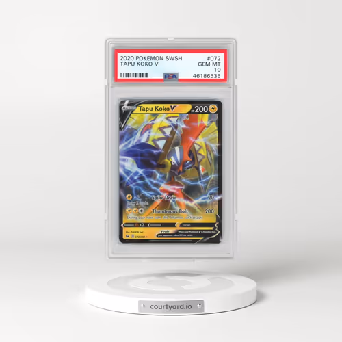 2020 Pokémon Sword & Shield #072 Tapu Koko V - Holo (PSA 10 GEM MINT)