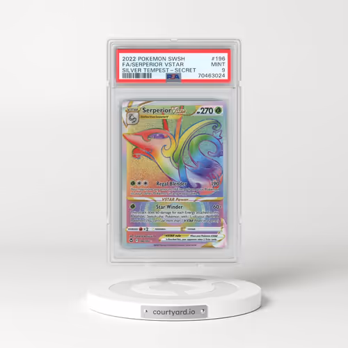 2022 Pokémon Sword & Shield Silver Tempest #196 Serperior Vstar - Full Art Secret (PSA 9 MINT)