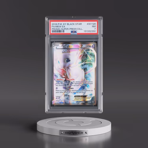 2016 Pokémon XY Black Star Promo #XY126 Mew EX - Holo Full Art Super-Premium Collection (PSA 7 NM)