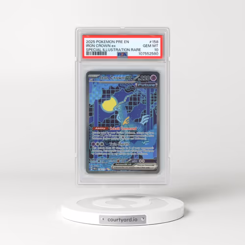 2025 Pokémon Pre EN-Prismatic Evolutions #158 Iron Crown EX - Holo Special Illustration Rare (PSA 10 GEM MINT)