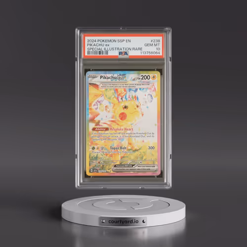 2024 Pokémon Ssp EN-Surging Sparks #238 Pikachu EX - Holo Special Illustration Rare (PSA 10 GEM MINT