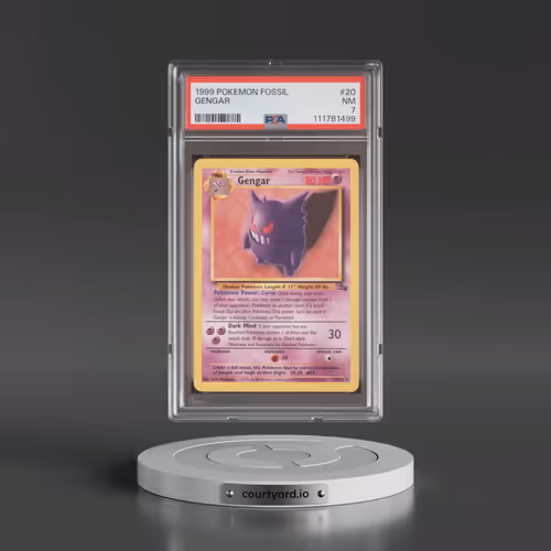 1999 Pokémon Fossil #20 Gengar (PSA 7 NM)