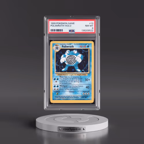 1999 Pokémon Game #13 Poliwrath - Holo (PSA 8 NM-MT)
