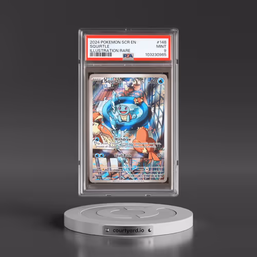 2024 Pokémon Scr EN-Stellar Crown #148 Squirtle - Illustration Rare (PSA 9 MINT)