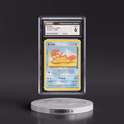 1999 Fossil #51/62 Krabby (CGC 6 EX-NM)
