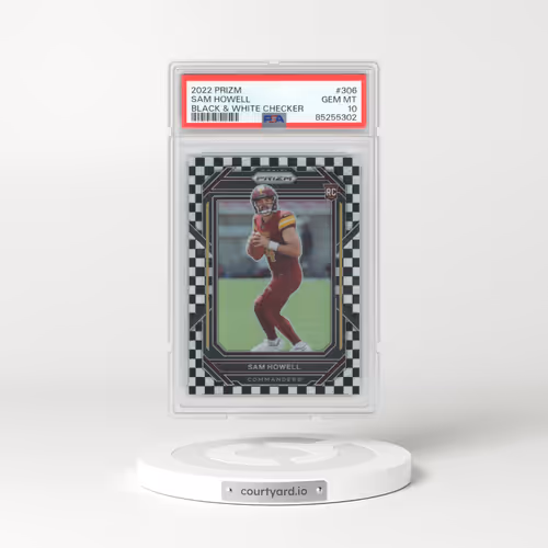 2022 Panini Prizm #306 Sam Howell - Black & White Checker (PSA 10 GEM MINT)
