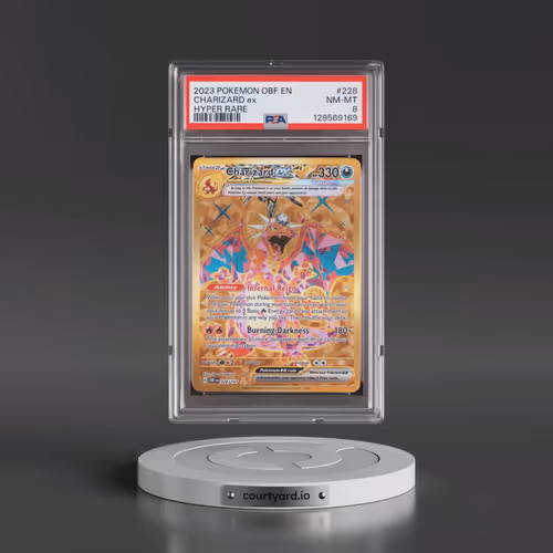 2023 Pokémon Obf EN-Obsidian Flames #228 Charizard EX - Holo Hyper Rare (PSA 8 NM-MT)