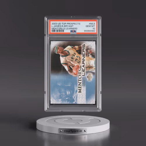 2003 Upper Deck Top Prospects Mentors & Learners #ML5 Kobe Bryant/LeBron James (PSA 10 GEM MINT)