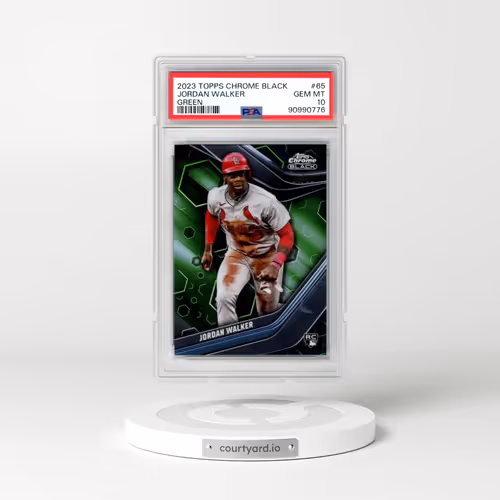 2023 Topps Chrome Black #65 Jordan Walker - Green Refractor (PSA 10 GEM MINT)