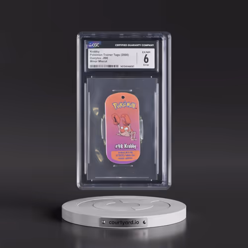 2000 Pokémon Trainer Tags (2000 Dairylea) - English #98 Krabby (CGC 6 EX-NM)