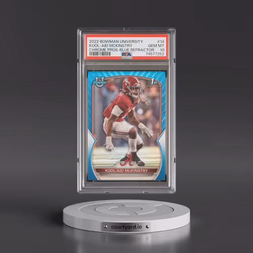 2022 Bowman University Chrome Prospects #14 Kool-Aid McKinstry - Blue Refractor (PSA 10 GEM MINT)