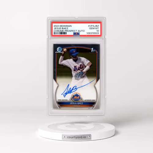 2023 Bowman Chrome Prospect Autographs #CPAJBZ Jesus Baez (PSA 10 GEM MINT)