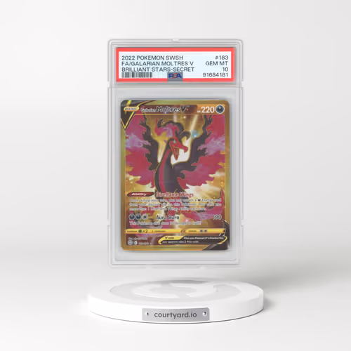 2022 Brilliant Stars #183 Galarian Moltres V - Holo Secret (PSA 10 GEM MINT)