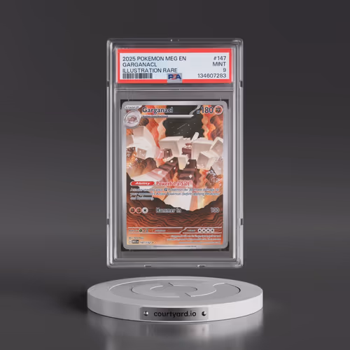 2025 Pokémon Meg EN-Mega Evolution #147 Garganacl - Illustration Rare (PSA 9 MINT)