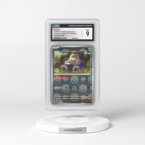 2023 Pokémon Card 151 #143/165 Snorlax - Reverse Holo Poké Ball (CGC 9 MINT)