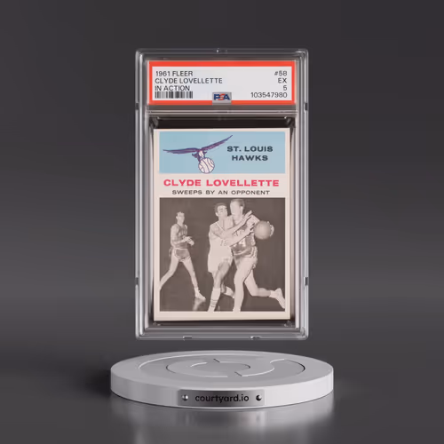 1961 Fleer #58 Clyde Lovellette - In Action (PSA 5 EX)