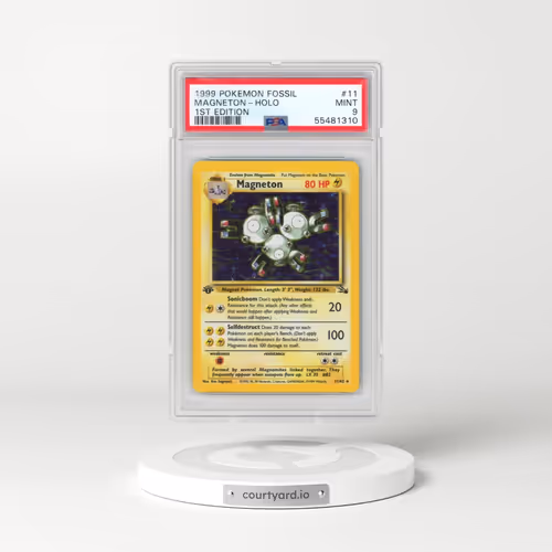 1999 Pokémon Fossil #11 Magneton - 1st Edition Holo (PSA 9 MINT)