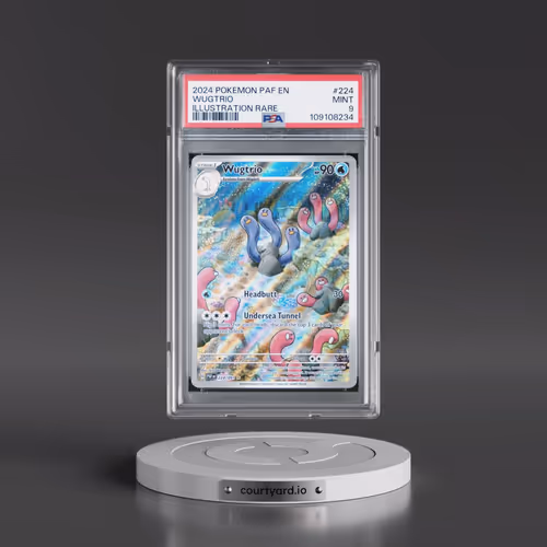 2024 Pokémon Paf EN-Paldean Fates #224 Wugtrio - Illustration Rare (PSA 9 MINT)