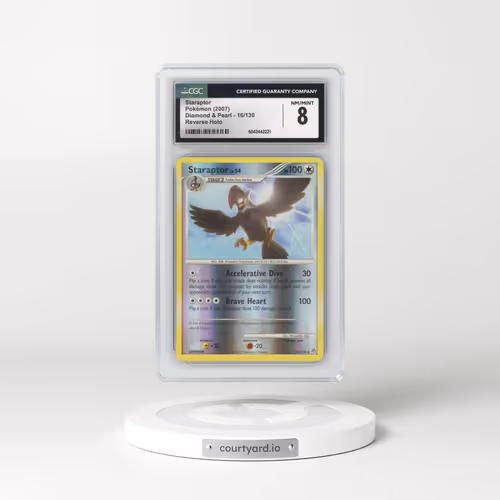 2007 Diamond & Pearl #16/130 Staraptor - Reverse Holo (CGC 8 NM-MT)