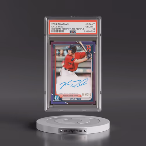2024 Bowman Chrome Prospect Autographs #CPAKT Kyle Teel - Purple Refractor (PSA 10 GEM MINT)