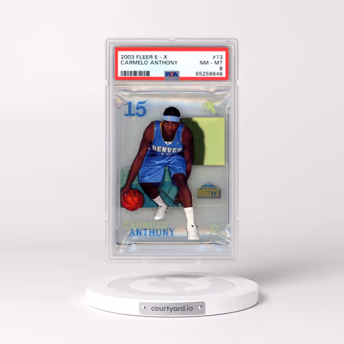 2003 Fleer E-X #73 Carmelo Anthony (PSA 8 NM-MT)