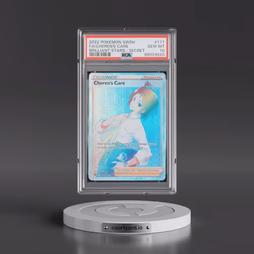 2022 Pokémon Sword & Shield Brilliant Stars #177 Cheren's Care - Full Art Secret (PSA 10 GEM MINT)