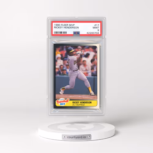 1990 Fleer MVP #17 Rickey Henderson (PSA 9 MINT)