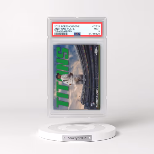 2023 Topps Chrome Topps Chrome Titans #CT19 Anthony Volpe - Update-Green Refractor (PSA 9 MINT)