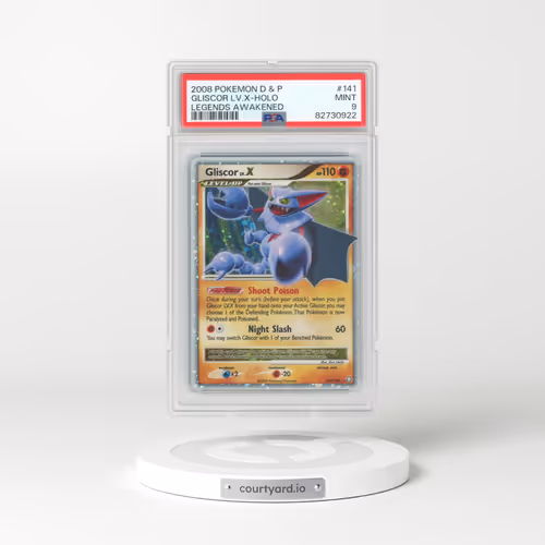 2008 Pokémon Diamond & Pearl Legends Awakened #141 Gliscor LV.X - Holo (PSA 9 MINT)