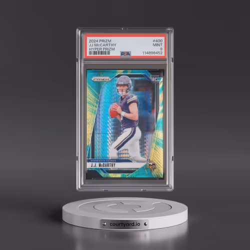 2024 Panini Prizm #400 JJ McCarthy - Hyper Prizm (PSA 9 MINT)