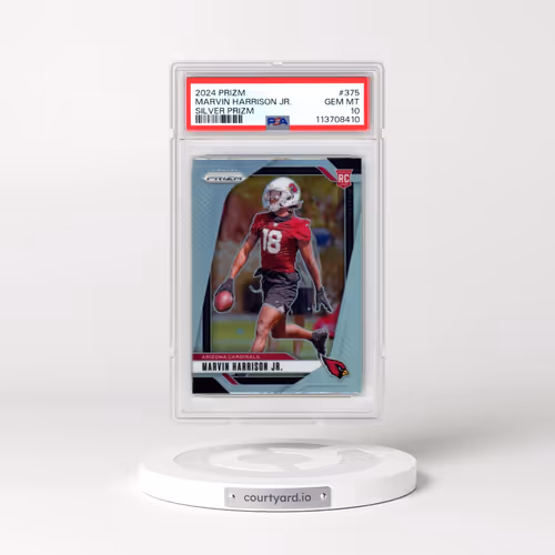 2024 Panini Prizm #375 Marvin Harrison Jr. - Silver Prizm (PSA 10 GEM MINT)