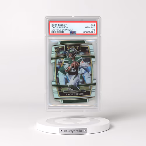 2021 Panini Select #44 Zach Wilson - Die-Cut Silver Prizm (PSA 10 GEM MINT)
