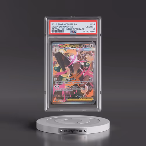 2025 Pokémon Pfl EN-Phantasmal Flames #128 Mega Lopunny EX - Holo Special Illustration Rare (PSA 10