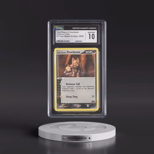 2004 EX Team Magma Vs Team Aqua #66/95 Team Magma's Poochyena (CGC 10 GEM MINT)