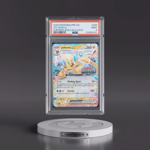 2025 Pokémon Pre EN-Prismatic Evolutions #030 Jolteon EX - Holo Surprise Box Exclusive (PSA 9 MINT)