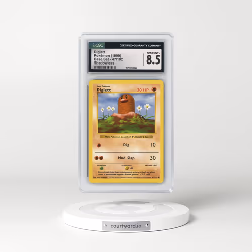 1999 Base Set #47/102 Diglett - Shadowless Shadowless (CGC 8.5 NM-MT+)