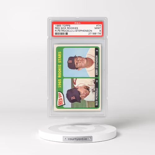 1965 Topps #74 Red Sox Rookies - R.Petrocelli/J.Stephenson (PSA 9 MINT)