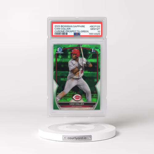 2023 Bowman Sapphire Edition Chrome Prospects #BCP125 Cam Collier - Green (PSA 10 GEM MINT)