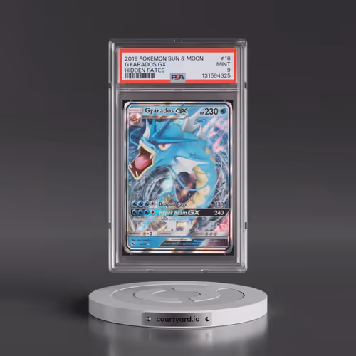 2019 Pokémon Sun & Moon Hidden Fates #16 Gyarados GX - Holo (PSA 9 MINT)