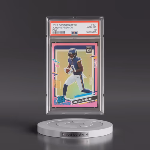 2023 Panini Donruss Optic #271 Jordan Addison - Pink (PSA 10 GEM MINT)