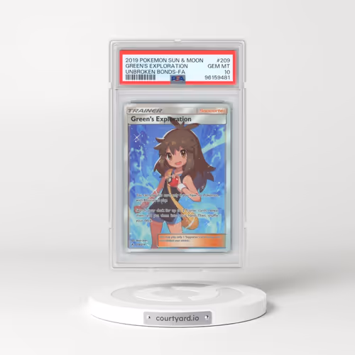 2019 Pokémon Sun & Moon Unbroken Bonds #209 Green's Exploration - Full Art (PSA 10 GEM MINT)