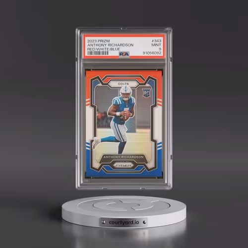 2023 Panini Prizm #343 Anthony Richardson - Red/White/Blue Prizm (PSA 9 MINT)