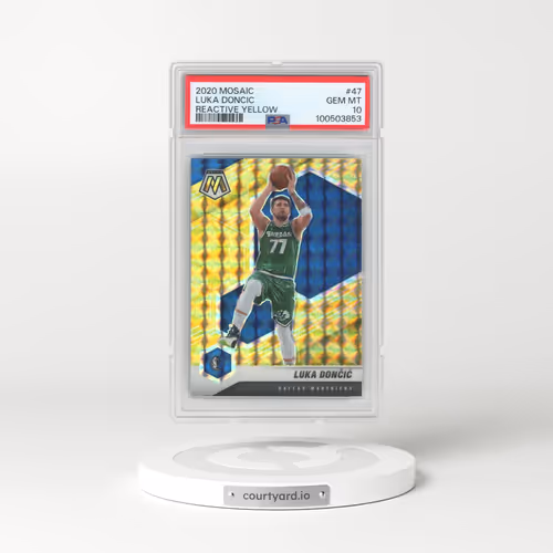 2020 Panini Mosaic #47 Luka Doncic - Reactive Yellow (PSA 10 GEM MINT)