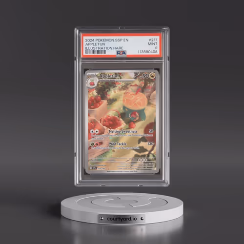 2024 Pokémon Ssp EN-Surging Sparks #211 Appletun - Illustration Rare (PSA 9 MINT)
