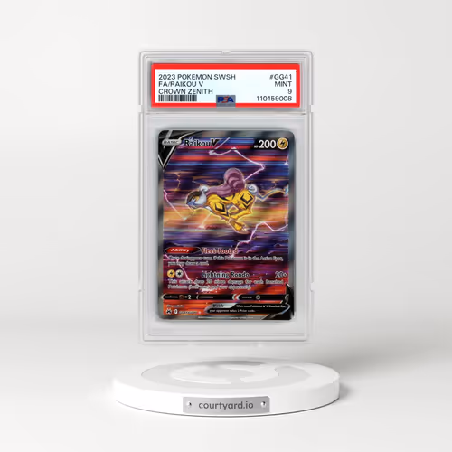 2023 Pokémon Sword and Shield Crown Zenith #GG41 Raikou V - Holo Full Art (PSA 9 MINT)