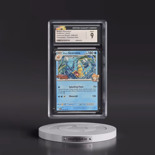 2025 Destined Rivals - DRI EN #049/182 Misty's Gyarados - Prerelease (Cosmos Holo) (CGC 9 MINT)