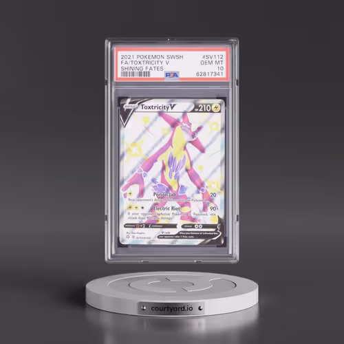 2021 Pokémon Sword & Shield Shining Fates #SV112 Toxtricity V - Holo Full Art (PSA 10 GEM MINT)