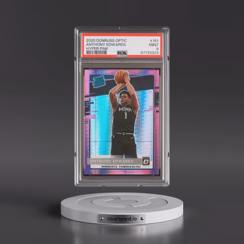 2020 Panini Donruss Optic #151 Anthony Edwards - Hyper Pink (PSA 9 MINT)