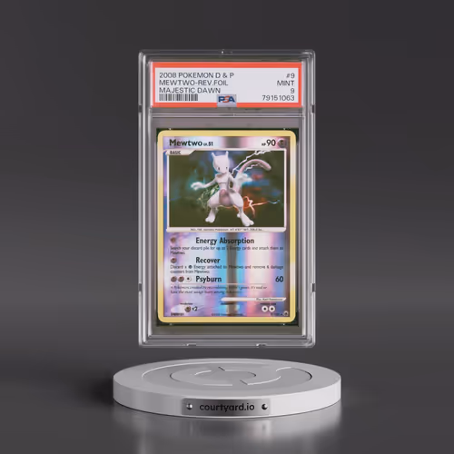 2008 Pokémon Diamond & Pearl Majestic Dawn #9 Mewtwo - Reverse Foil (PSA 9 MINT)